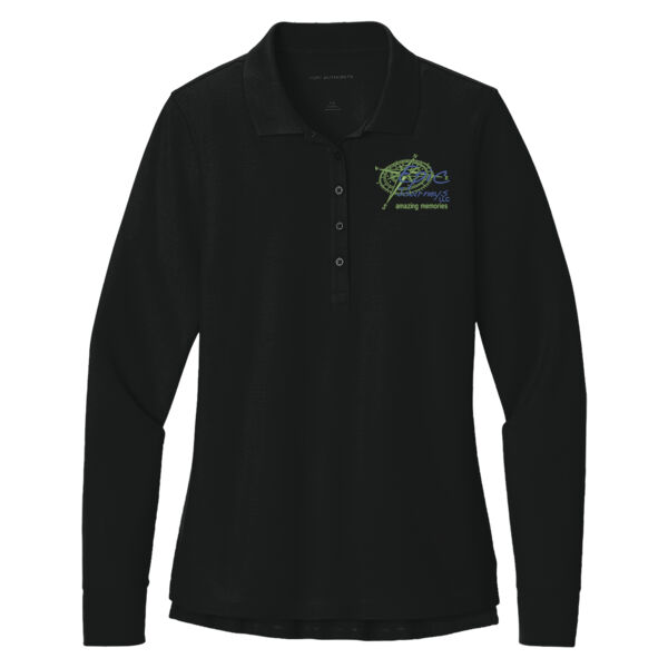 EMB - Women's Wearever Signature Pique Long Sleeve Polo Thumbnail